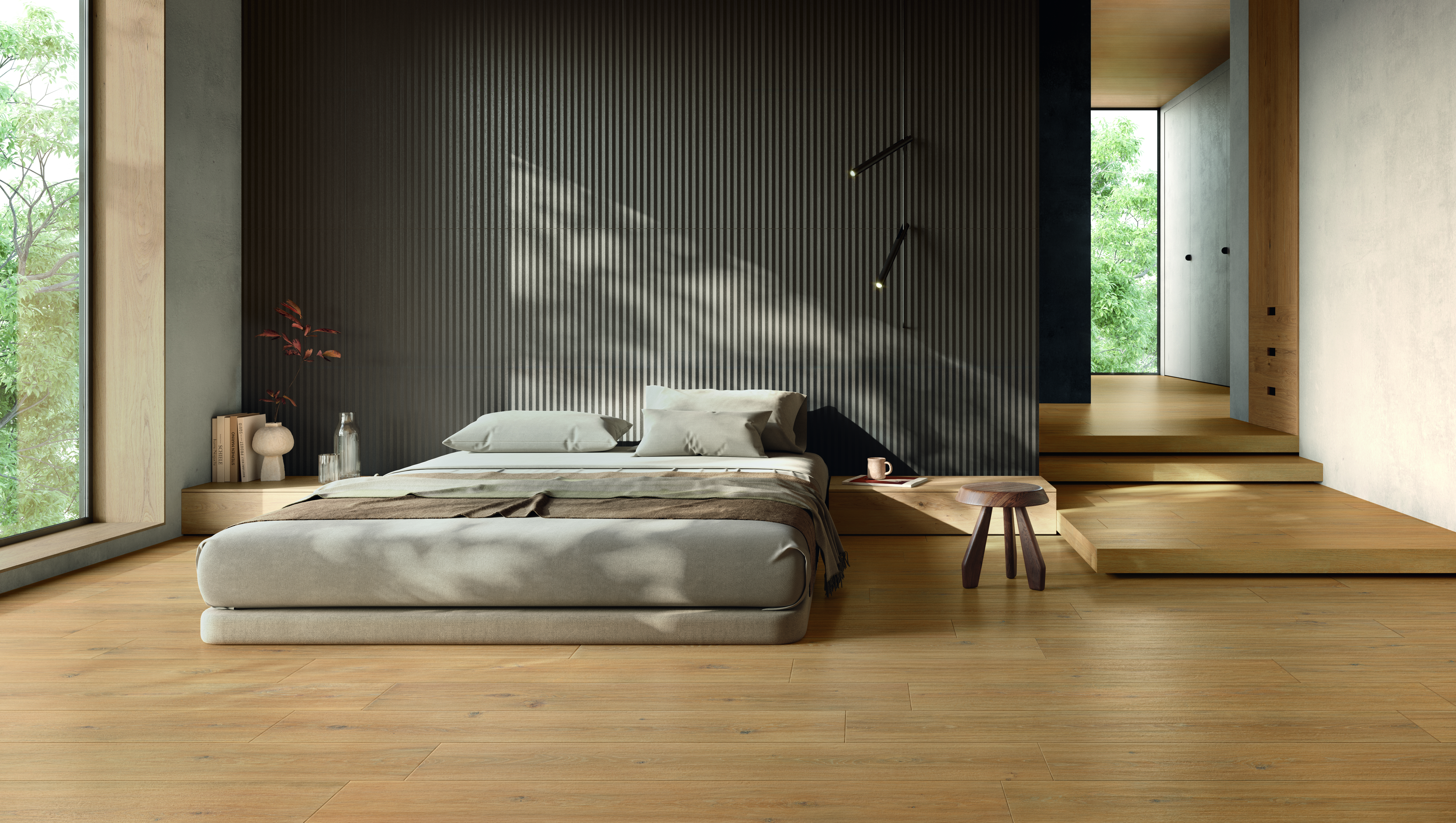 Спальня в дуэте с Pure Naturale & Homey Canneté Shadow