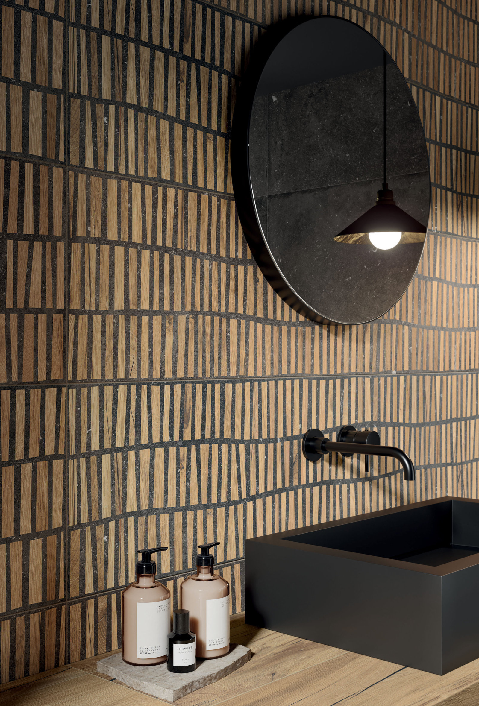 Умывальная зона в стиле mineral minimalism от Flaviker