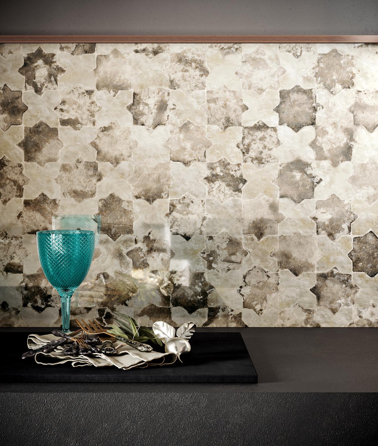 Фартук кухни с коллекцией Opulence от Piemme