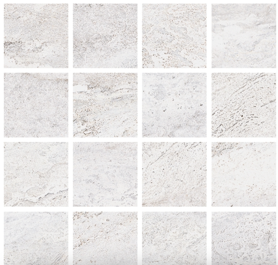 WHITE DOLOMITE2,5X2,5 30X30 MosMOSAICO SU RETE