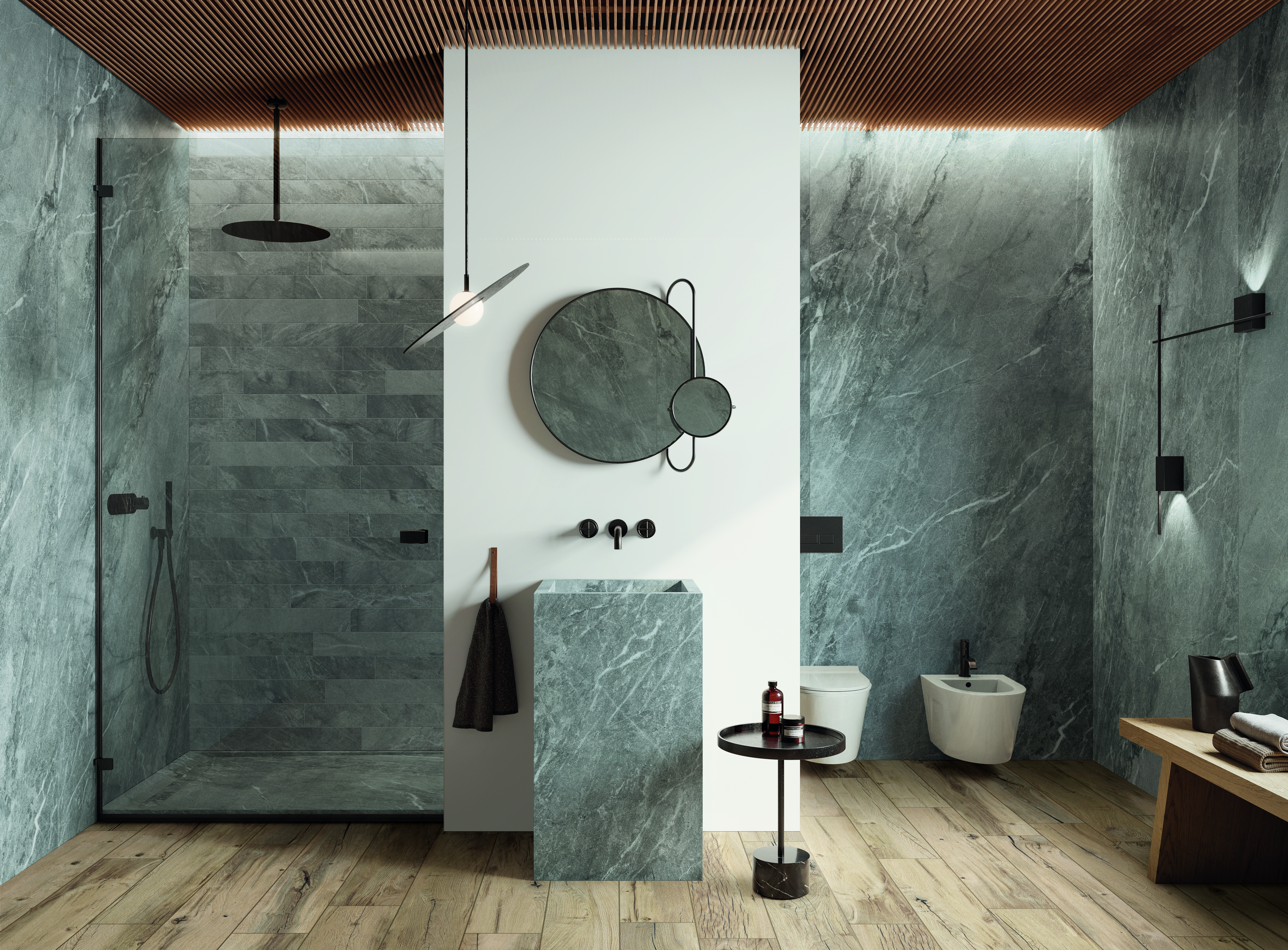 Ванная в стиле bio-luxury minimalism с Blue Savoy