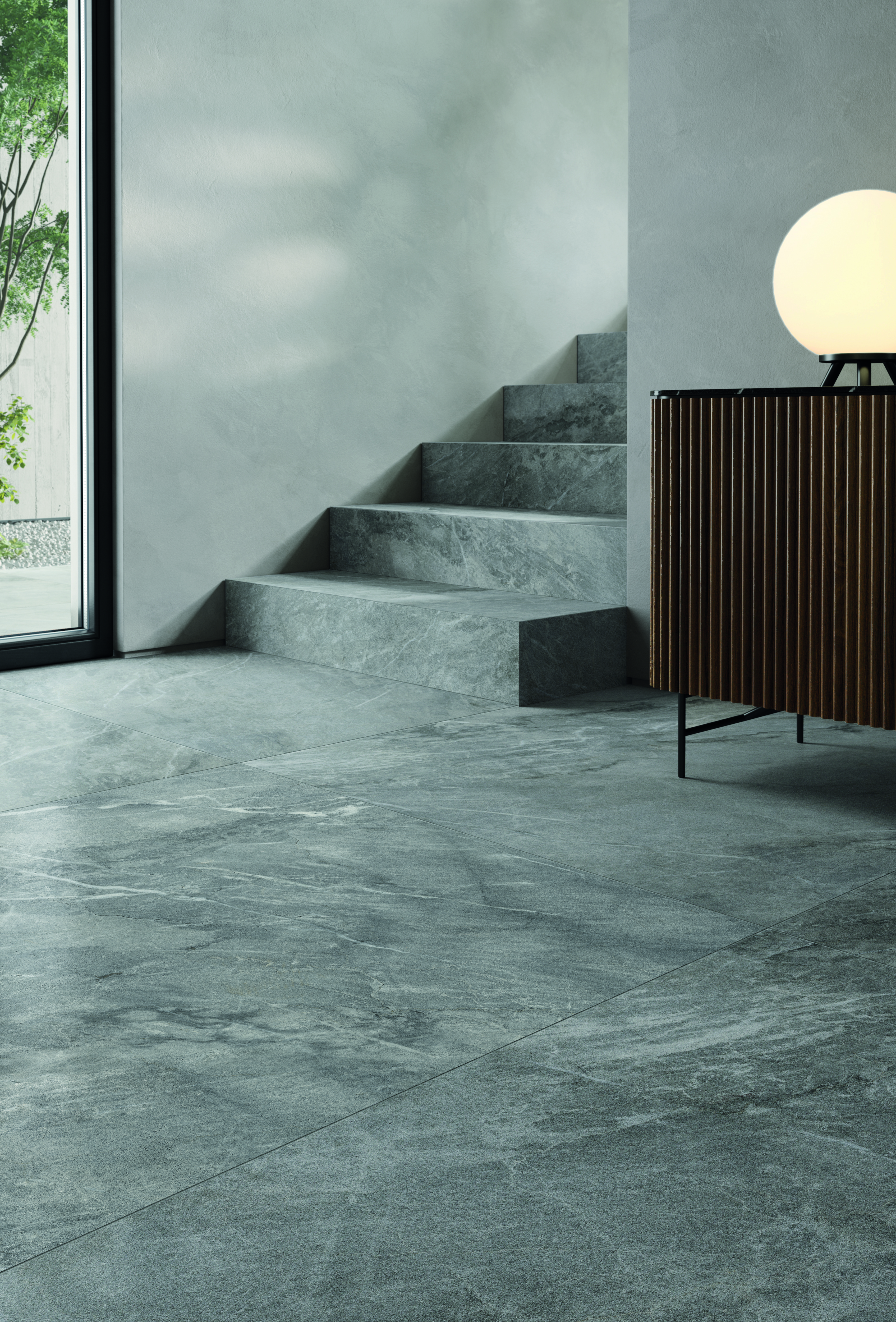 Интерьер с керамогранитом Blue Savoy