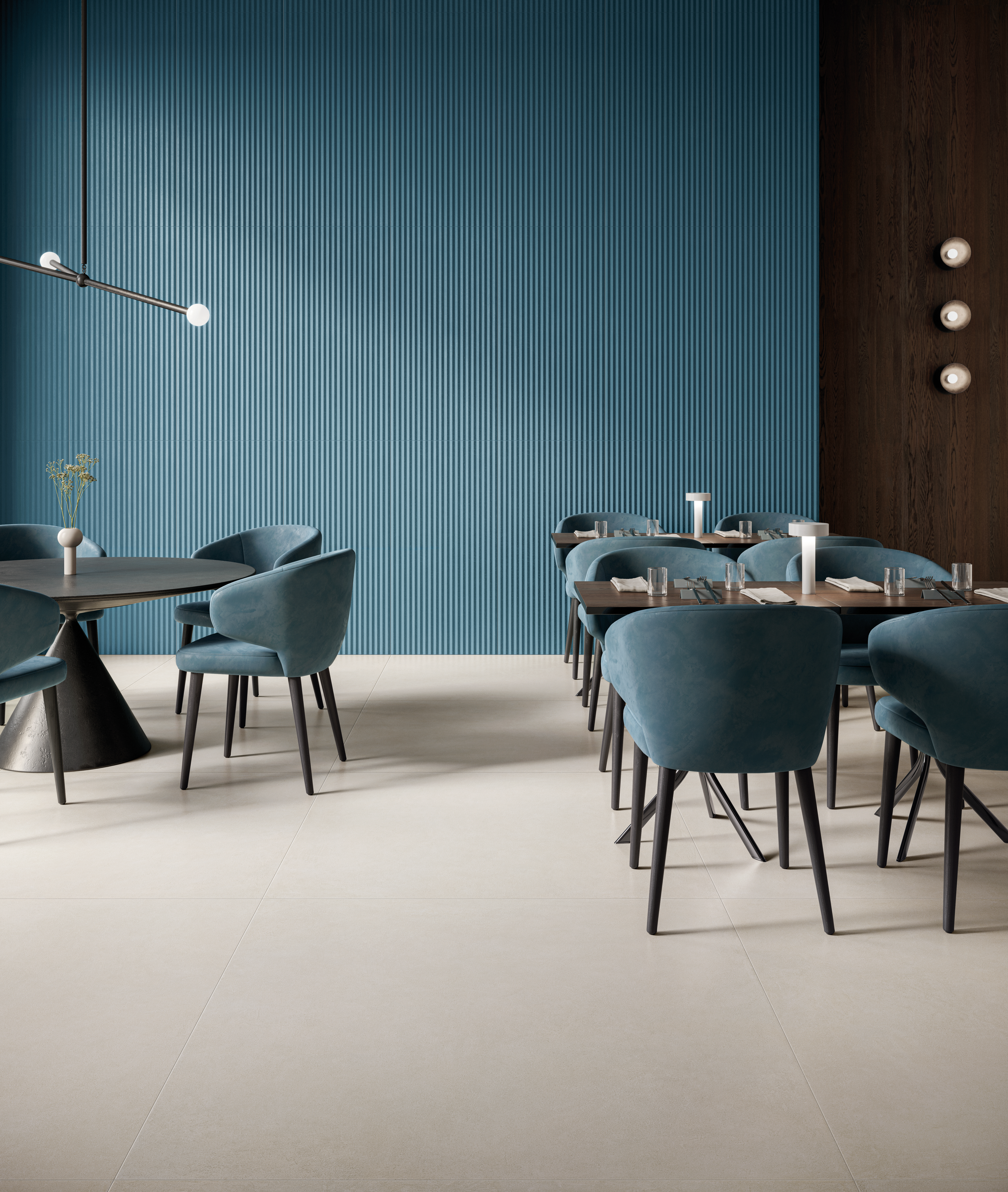 Homey Canneté от Piemme Ceramiche в отделке ресторана
