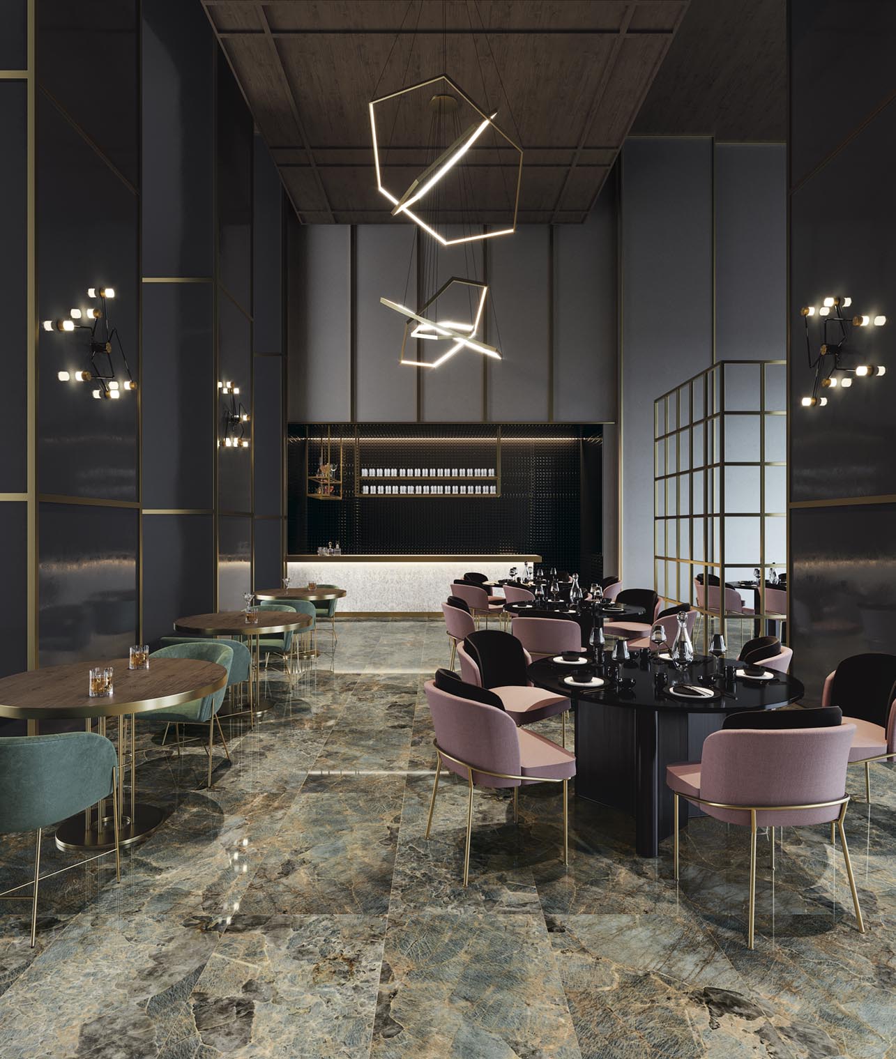 Ресторан в стиле modern glamour от Piemme Ceramiche