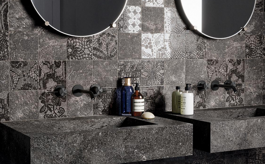 Ванная в стиле рустик-модерн с Piemme Ceramiche