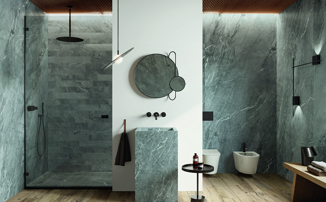 Ванная в стиле bio-luxury minimalism с Blue Savoy